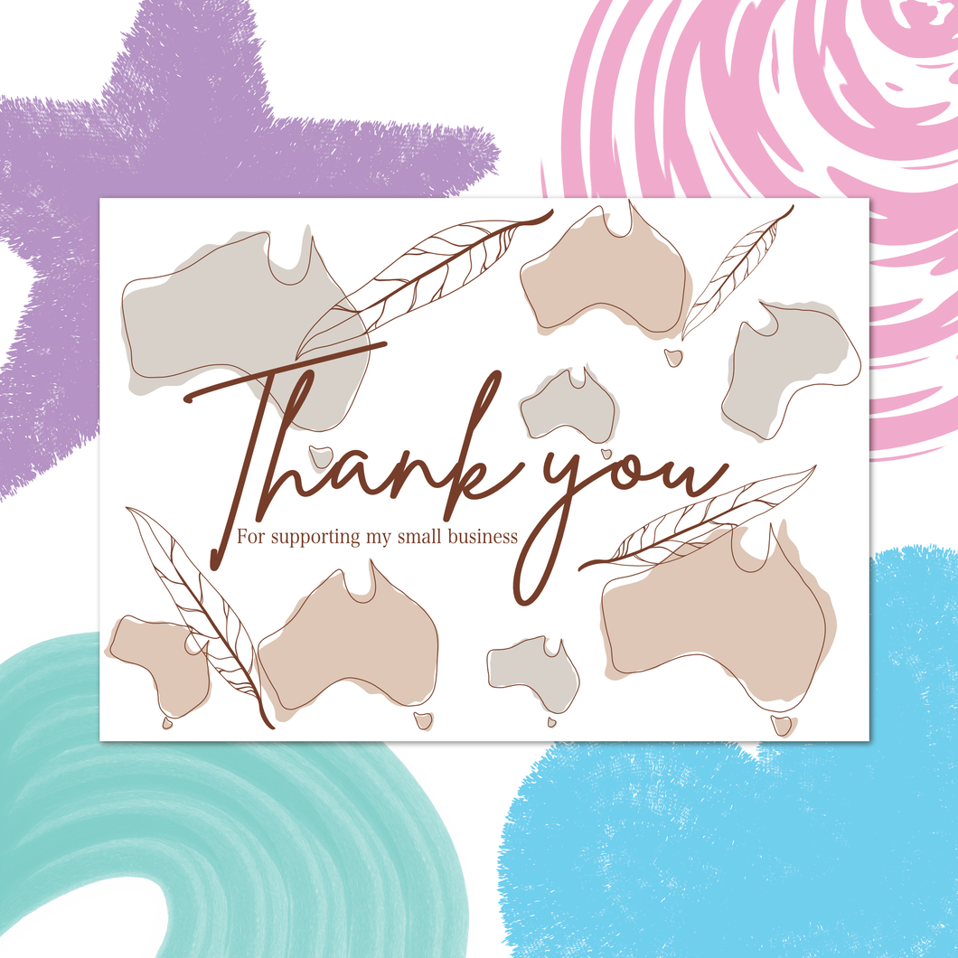 Aussie Thank you cards