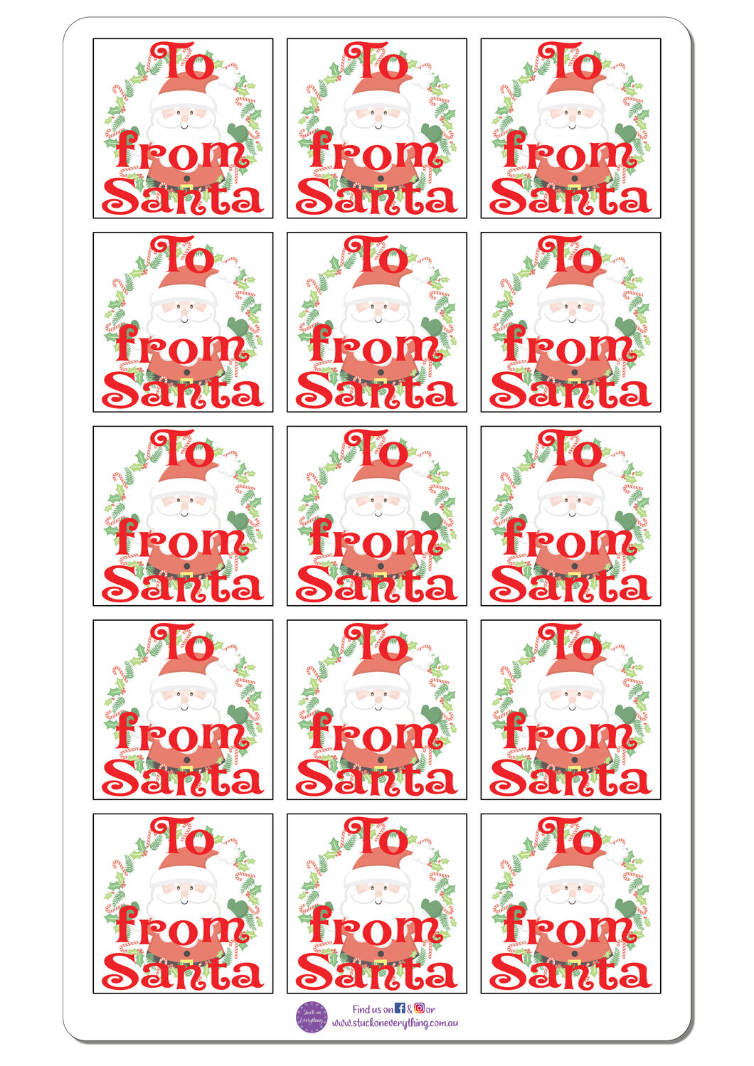 Santa 50mm square