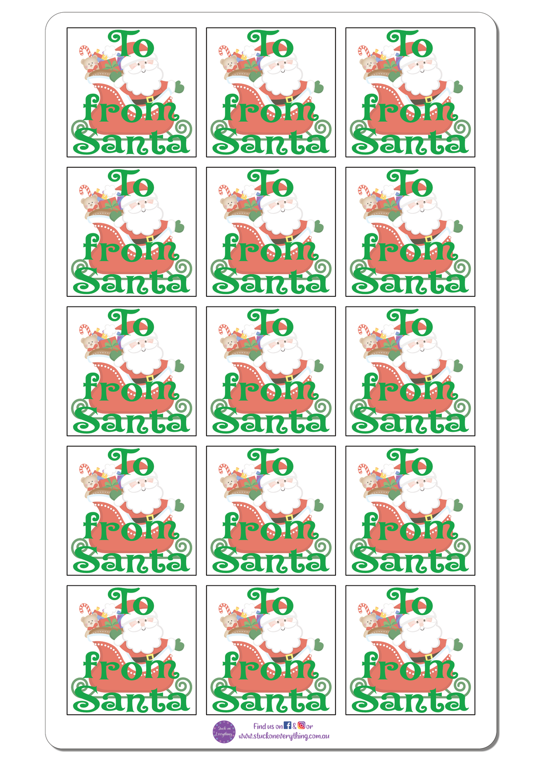 Santa slay labels